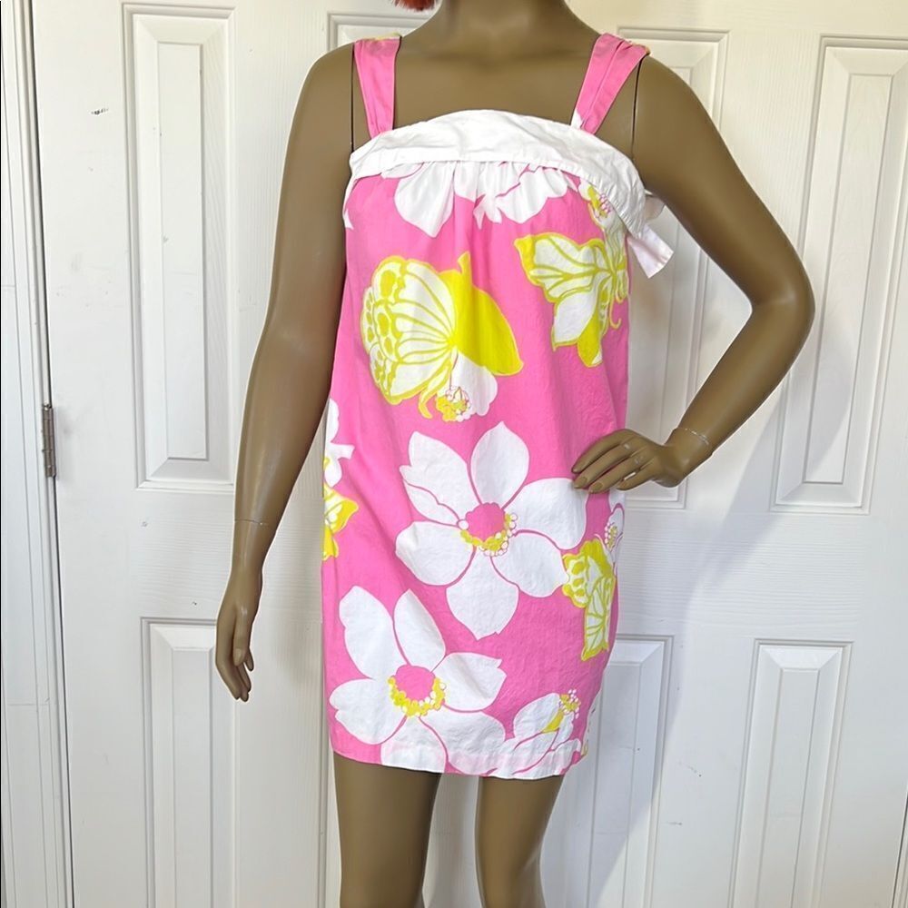 Pink Floral Sleeveless Dress